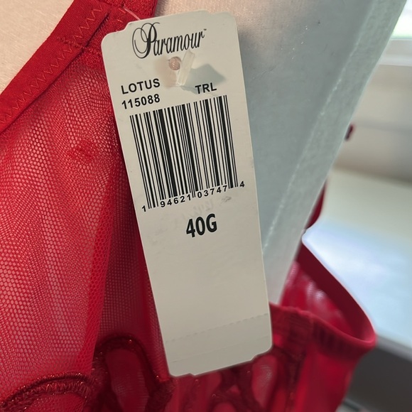 Gorgeous NWT red Paramour bra. Size 40G - Picture 3 of 4
